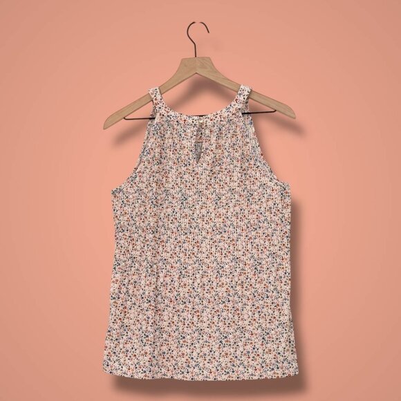 NWT Adrianna Papell Floral Pleated Top Size M - Picture 3 of 4